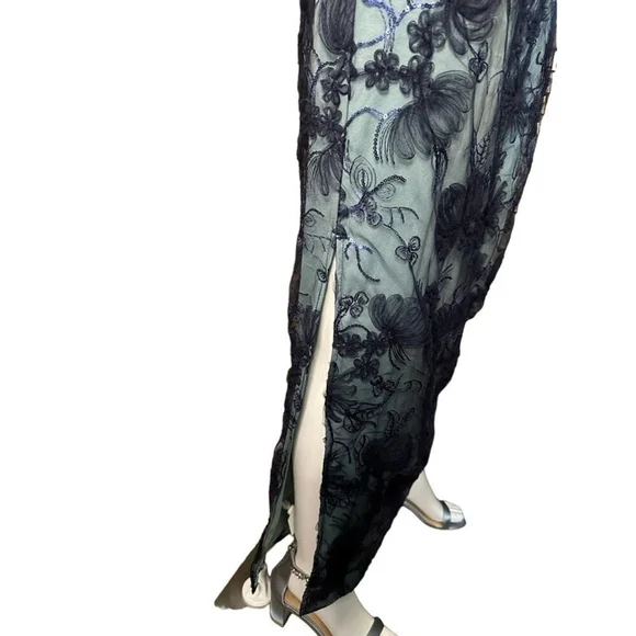 NWOT JS Collections CARTER HALTER COLUMN GOWN SZ 2 - Picture 6 of 8